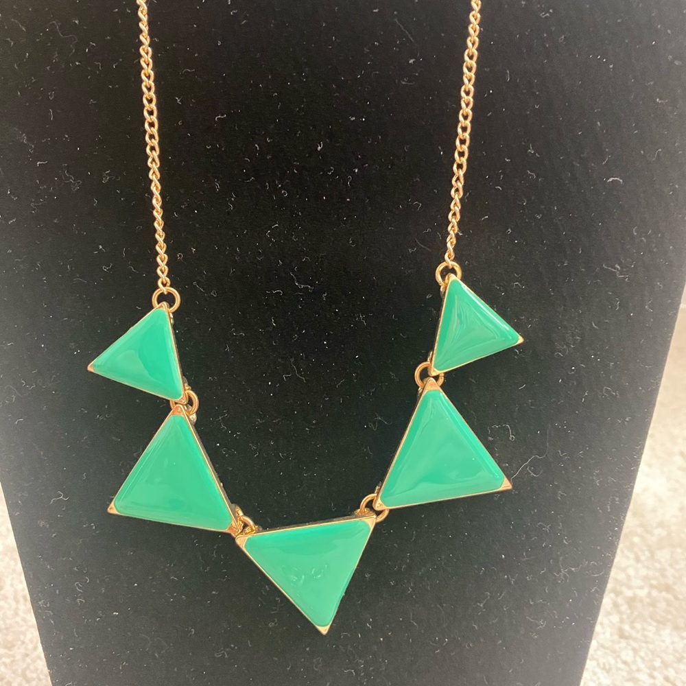 Fun Green Triangle Necklace